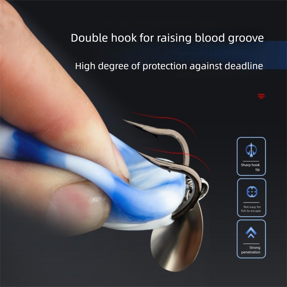 7pcs High Quality Silicone Frog Lure 6.5cm-14g Double Hooks Swimbait Soft Fishing Bait Fishing