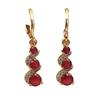 ZAKOL Red Cubic Zirconia Hanging Earrings for Women Gorgeous Ear Accessories Wedding Party Aesthetic Earrings New Zircon