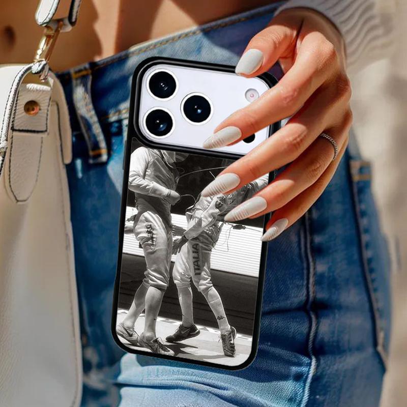 Fencing Sport Phone Case For iPhone 17 Air 14 15 13 12 Max Cover For Apple 14 15 16 16e 11 Pro Max Plus Coque