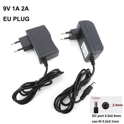 AC zu DC 9 V DC 1 A 2 A EU Netzteil Adapter Netzteil 9 Volt 1000 mA 2000 mA 5,5 * 2,5 MM Router LED-Monitor Regulierung