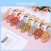 Beautifully Crafted Rhinestone Peacock Metal Keyring Cute Handbag Pendant For Unique Gifts