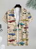 Camicia Casual da Uomo con Stampa 3D di Auto d'Epoca Route 66
