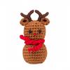 Cute Crochet Positive Energy Santa Dolls,Table Decoration with Card,Pocket Handmade Knitted Dolls Christmas Gift Home Decoration
