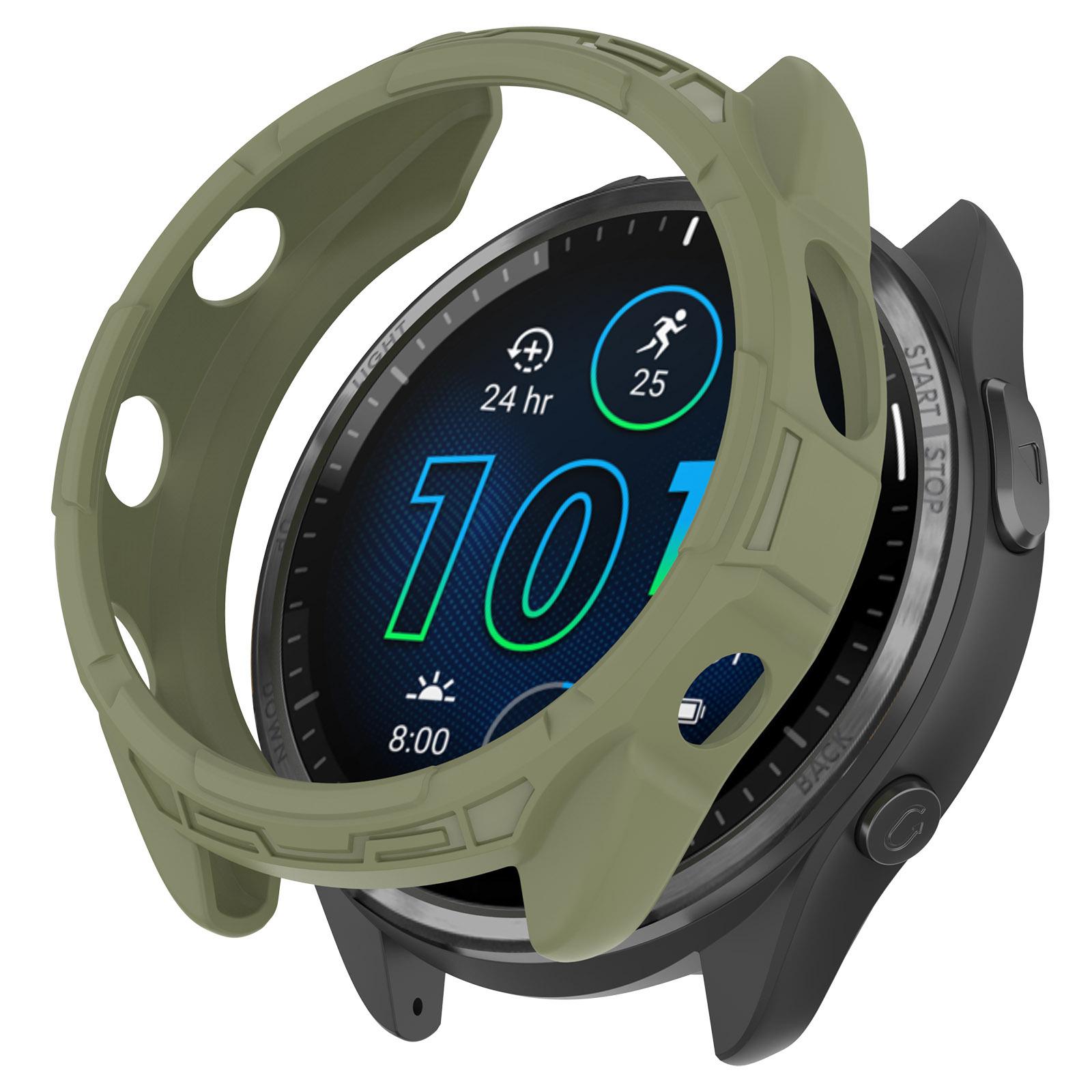 

Захисний чохол з ТПУ для годинника Garmin Forerunner 265 265S 965, захисний чохол-накладка для смарт-годинника, заміна, протиударний, прозорий For Forerunner 965 джунглях зелений колір