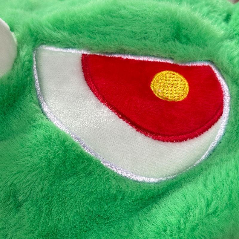 Plüsch Cartoon Drache Motorrad Helmbezug - Grüner fliegender Drache