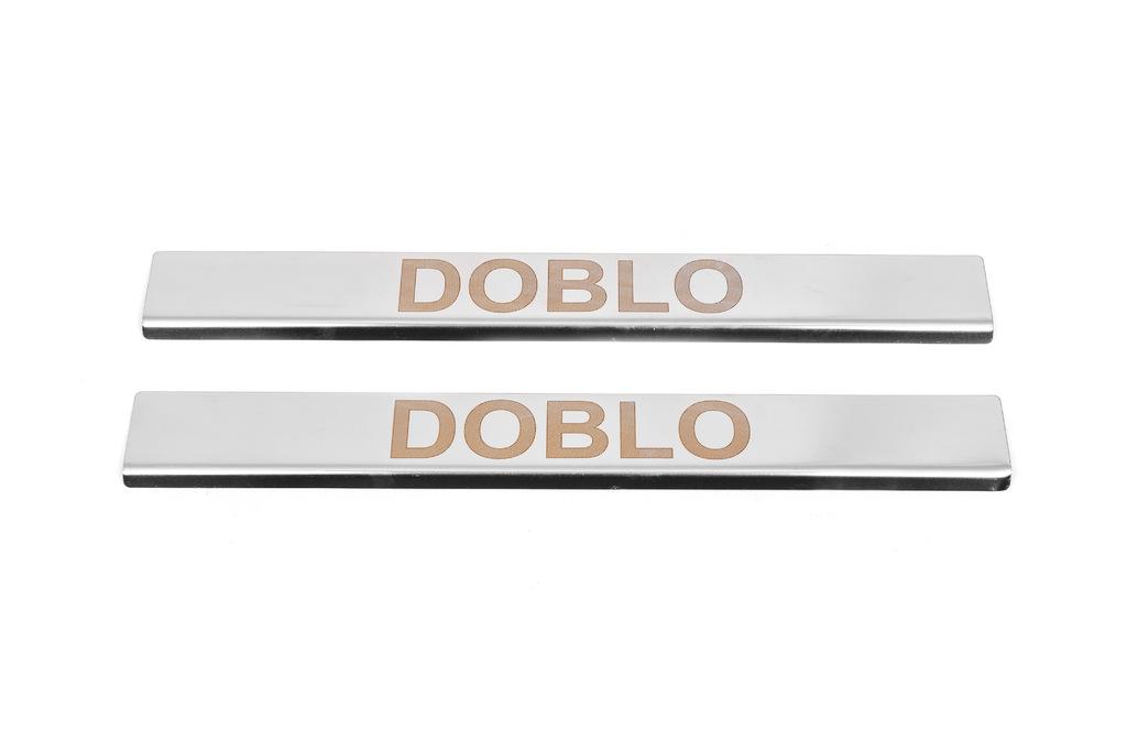 

Door sills Carmos V1 (2 pcs, stainless steel) for Fiat Doblo II 2010-2022
