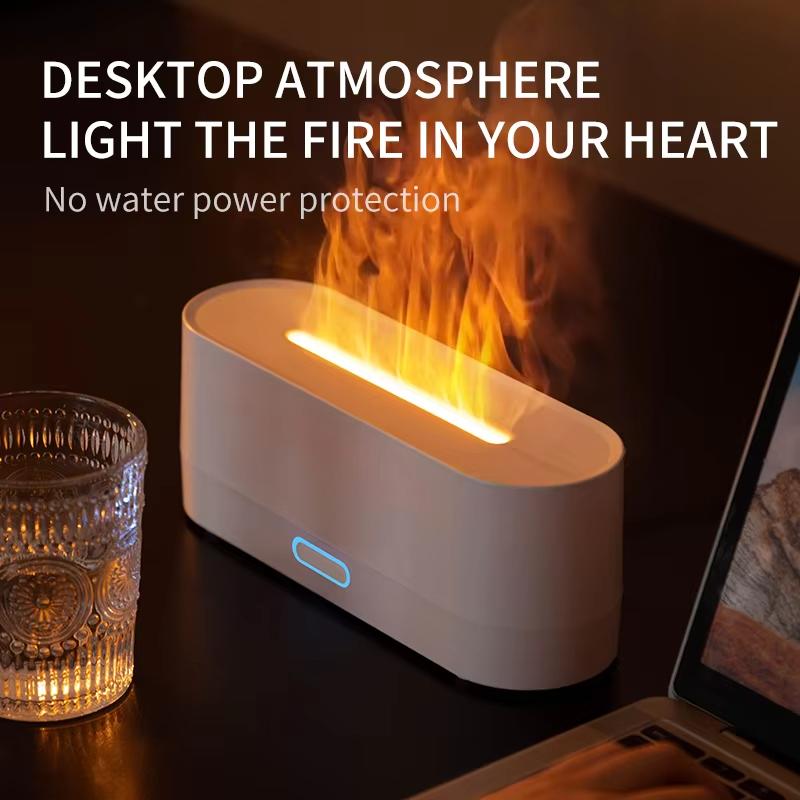 New Flame Air Humidifier Aroma Diffuser 160mL Home Ultrasonic Cool Mist Maker Fogger Essential Oil Simulation Flame Lamp Difusor