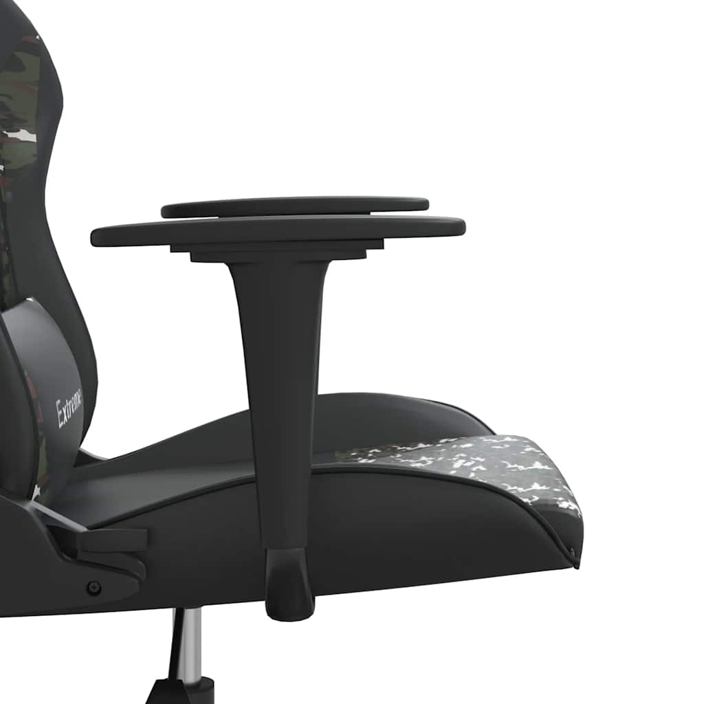 Gaming Chair with Massage Function Black and Camouflage Artificial Leather