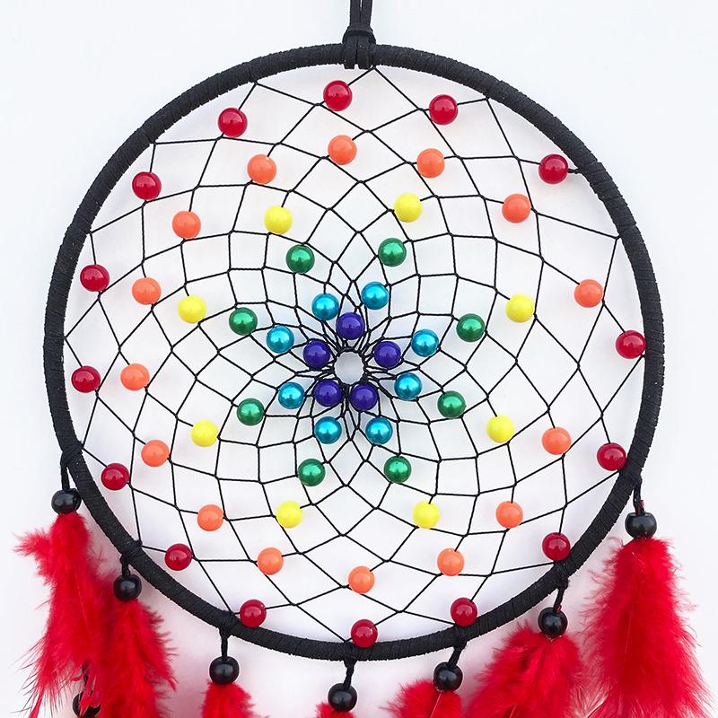 Dream Catcher Pena Colorida Sinos de Vento Artesanais Criativos Sala de Estar Quarto Enfeites Pendurados Pingente de Parede Decorações para Casa