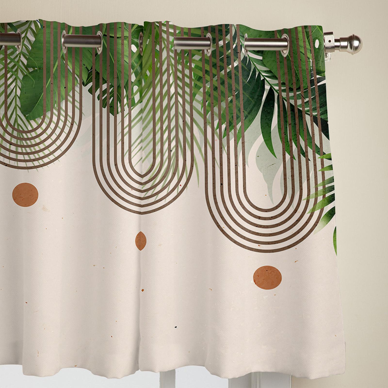 Бохо абстрактные листья растения оконные шторы для гостиной спальни занавеска современные — фото 3
