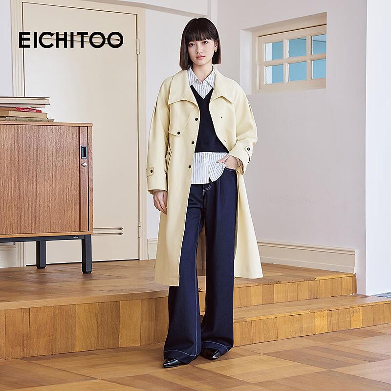 EICHITOO Women s British Style Cotton Trench Coat S