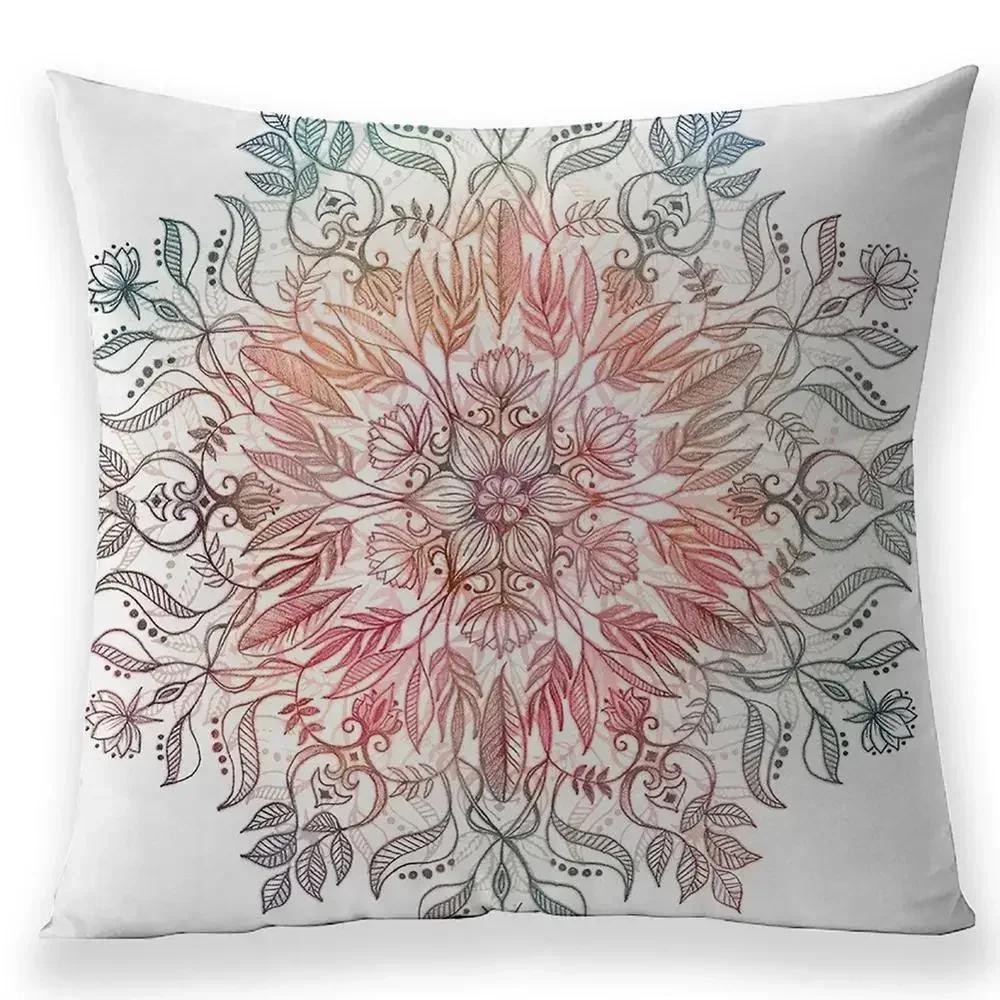 Bohemian Style Mandala Pillow Case Living Room Bedroom Seat Sofa Cushion Cover Home Decorating Linen Pillowcases 45*45 Cm