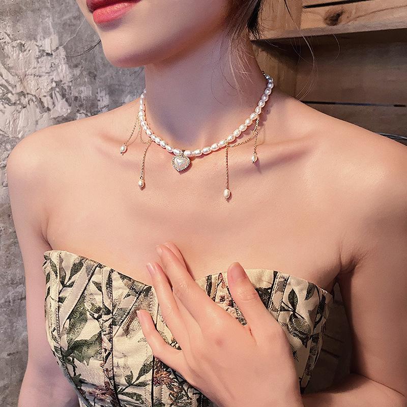 Fashion Heart-shaped Pearl Necklace