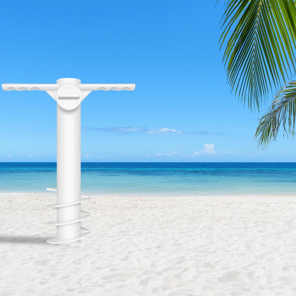 Beach Umbrella Sand Anchor 3/5 Spiral Heavy Duty Umbrella Ground Plug Stand With Hook for Strong Winds Fits All Beach Umbrella