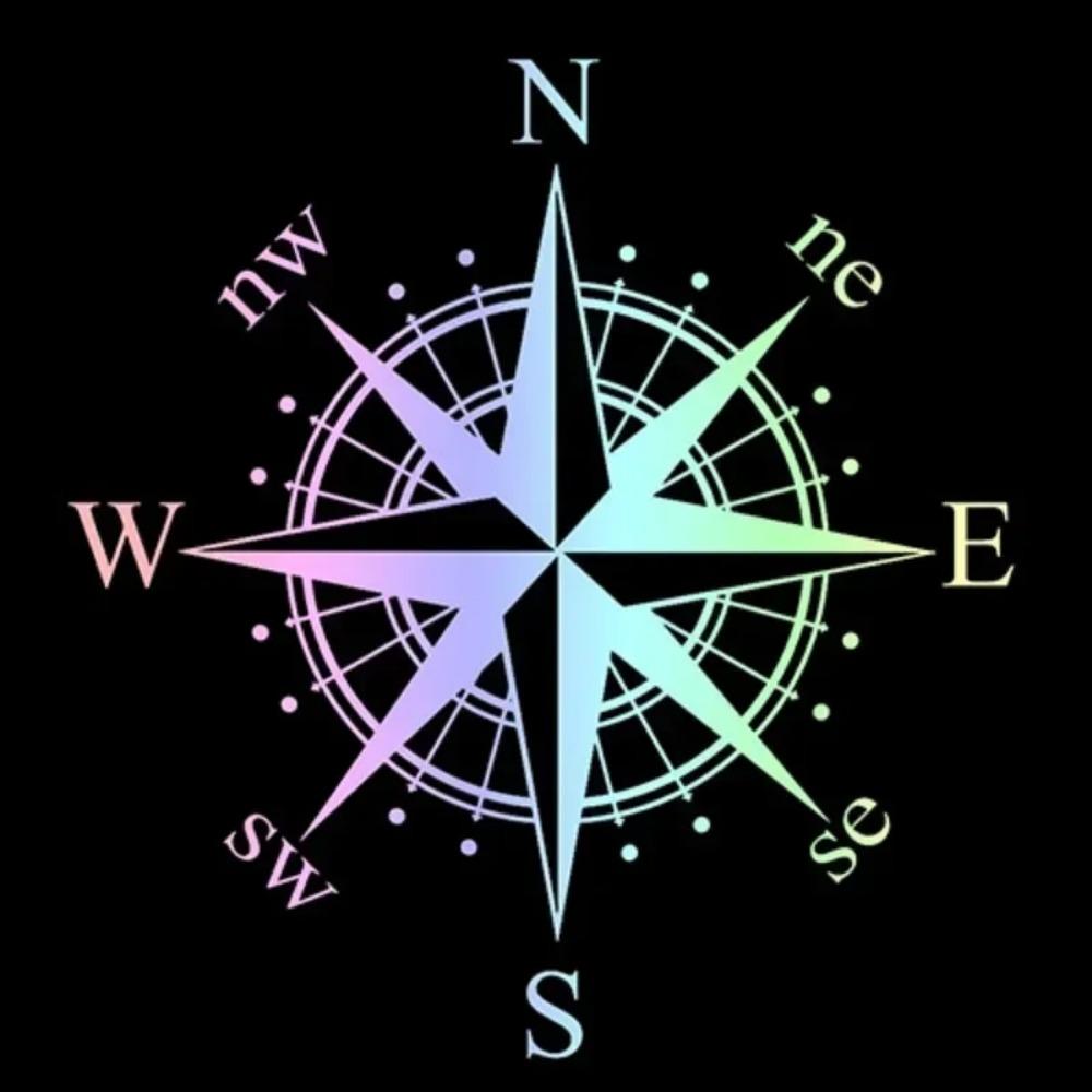Car Stickers Universal Navigation Compass Car Stickers Vinyl Decal Motorcycle Decoration Auto Exterior Accessories
