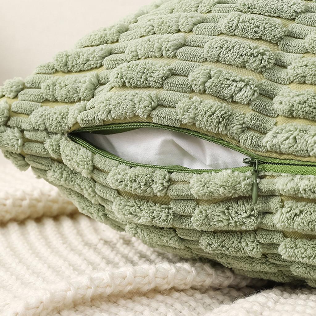 Durability Corduroy Cushion Cover with Invisible Zippered Close Enhances Any Decors Styles Standard Size 45x45cm