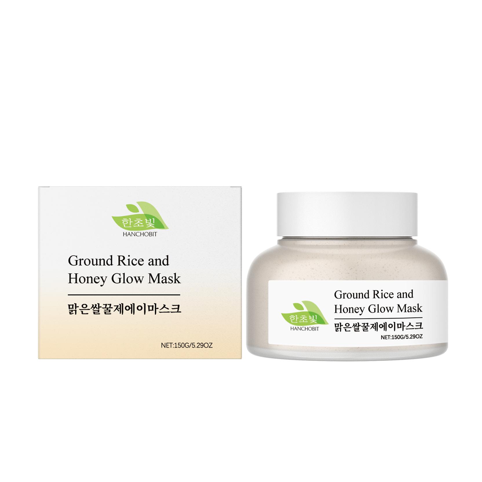 HANCHOBIT Rice Honey Mask Gentle/Hydrating & Moisturizing/Pore Cleansing/Exfoliating/Skin Smoothing/Creamy Nourishing Mud Mask 150g