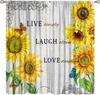 Sunflower Curtains for Kitchen,Black Pithy Rustic Sunshine Beautiful Wonderful Sunflower Plant Flower Butterfly Window Drapes
