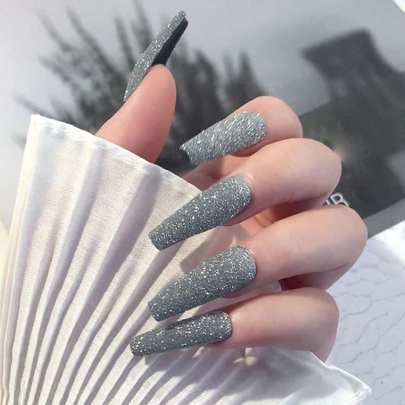 1Box Holographic Nail Glitter Laser Shiny Nail Art Sequins Silver Diamond Powder Dust Gel Nail Polish Manicure Decor