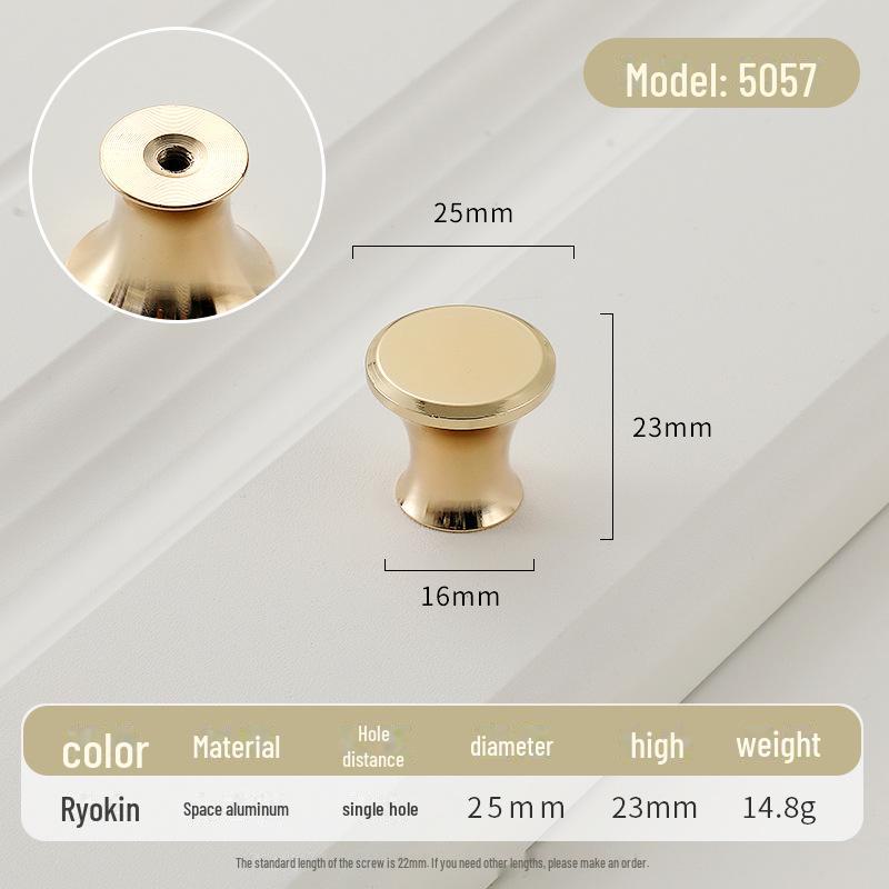 

Золотая круглая ручка для ящика класса люкс с одним отверстием для современных простых шкафов