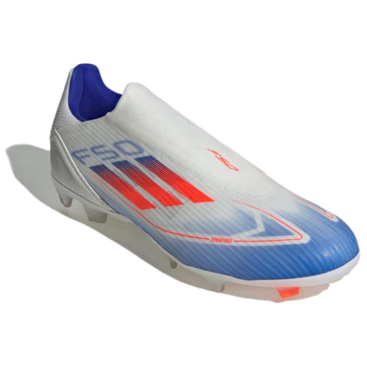 Adidas Adizero F50 League Laceless FG MG Advancement Pack Unisex Sneakers Hvit Skyhvit Solar-Rød IE0606