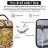 70s Retro Vintage Flower Power Pattern Boho Insulated Lunch Bag for Women Office Cooler Thermal Food Box Tote Lunch Boxes