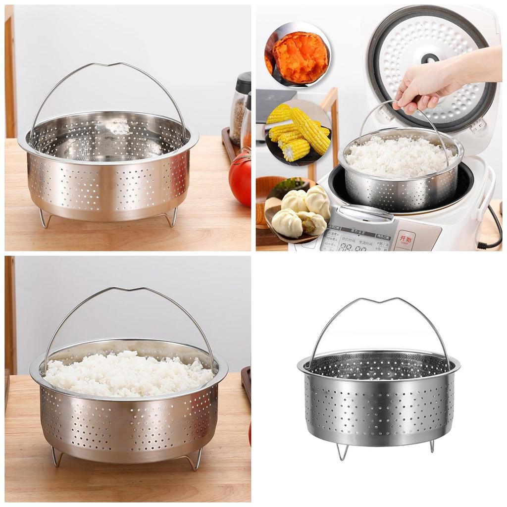 Dampfschale Edelstahl Dampfgarer Korb mit Griff Dampfgitter Gemüse Dampfgarer Rack Enduring
