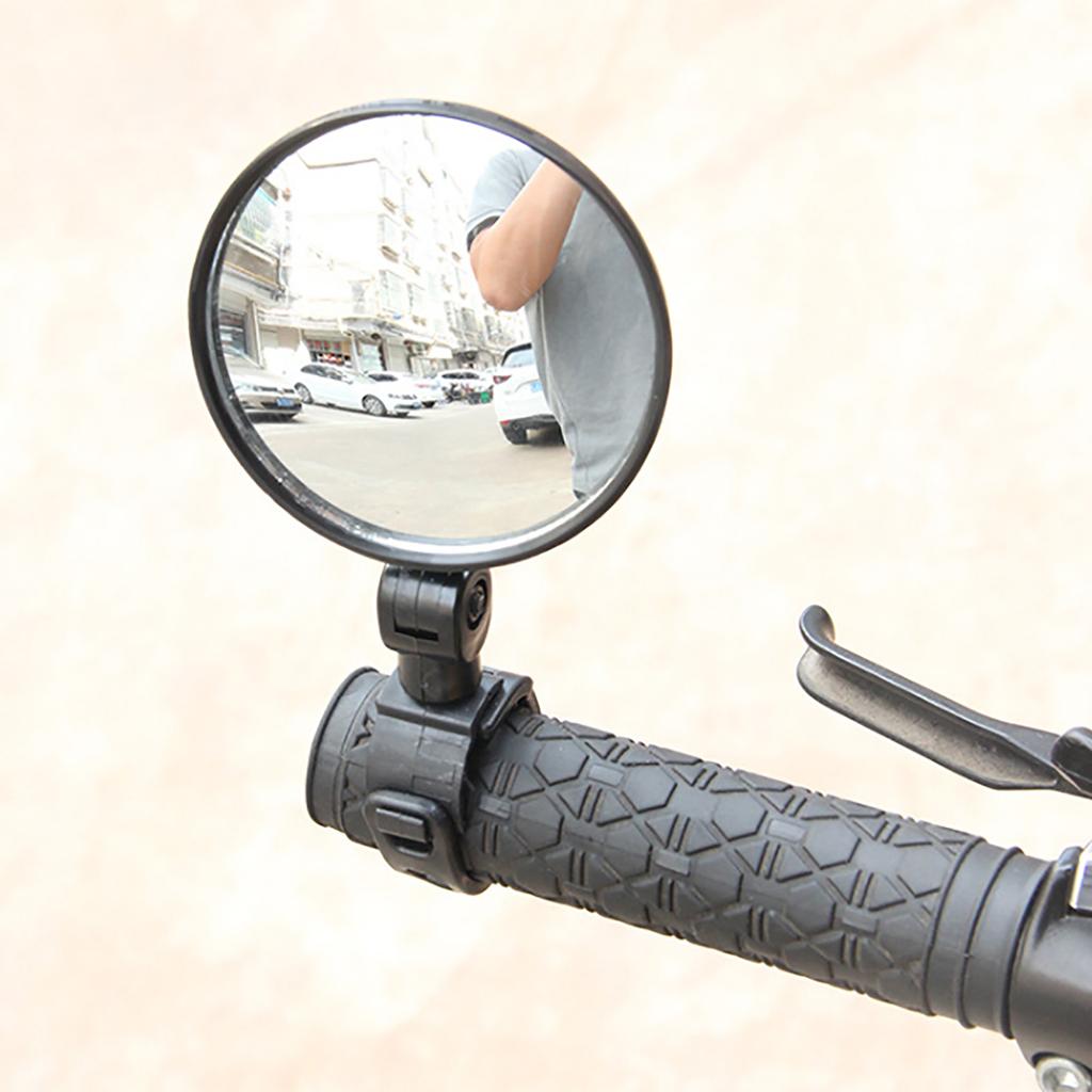 360 Degree Rotate Bike Handlebar Rearview Glasses Safe Glasses Adjustable Handlebar Bike Rear View Glasses with Strap
