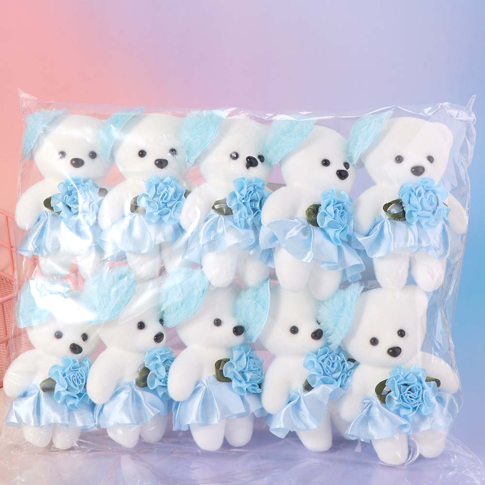 10pcs/set Foam Bear Bear Plush Foam Toys Plush Doll Cartoon Mini Bear Flower Bouquet 11cm Plush Animal Cartoon Bouquet Doll