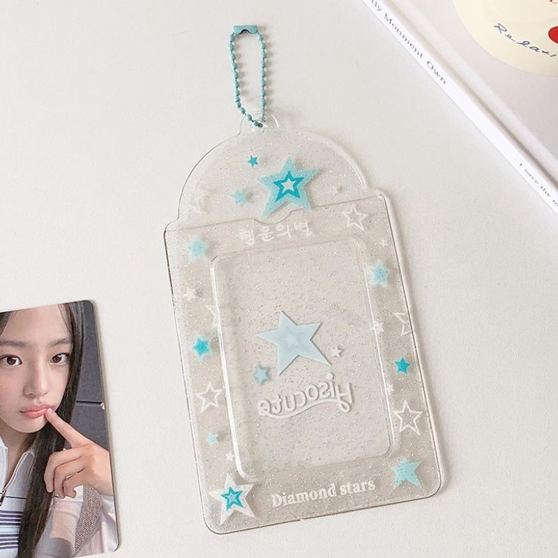 Sweet Strawberry Card Holder Kawaii PVC Picture Frames Kpop Idol 3 Inch Card Sleeves Anime Photocard Binder for Girls Gifts