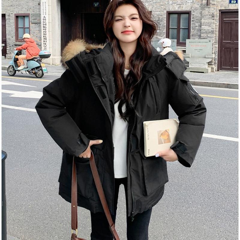 Tooling Large Fur Collar Down Cotton-padded Clothes Female Students Loose Thickened Cotton-padded Clothes Winter Pie Overcome Cotton-padded Jacket