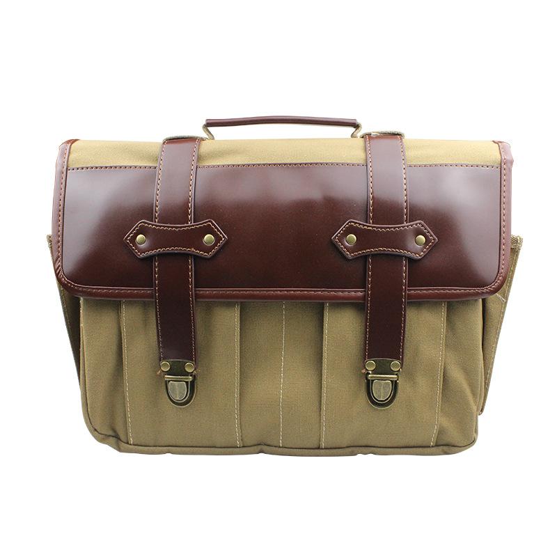 Motorcycle Canvas Retro Side Bag Shoulder Messenger Bag Waterproof Locomotive Briefcase Knight Travel Messenger Bag