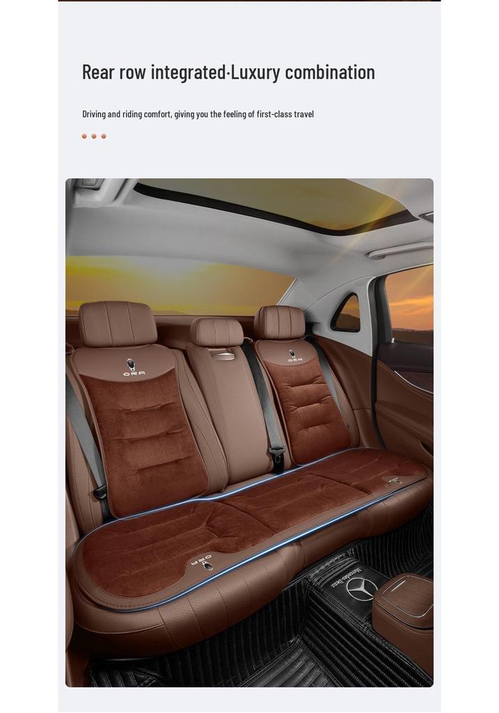 Ora Haomao Winter Car Seat Cushion - GT Black, White, Ballet, and Lightning Cat Designs