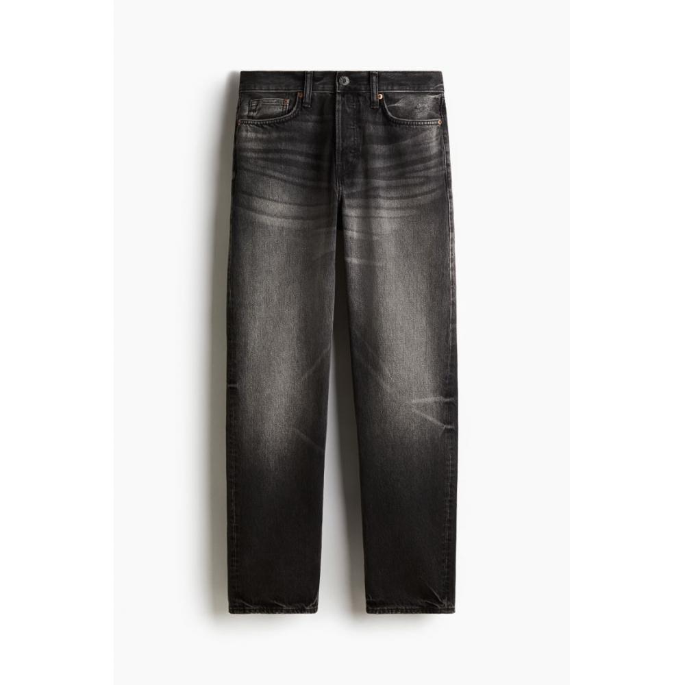 H M Relaxed Fit Jeans Black