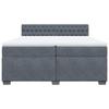 Maison Exclusive - Sommier à lattes de lit et matelas Gris foncé 200x200cm Velours