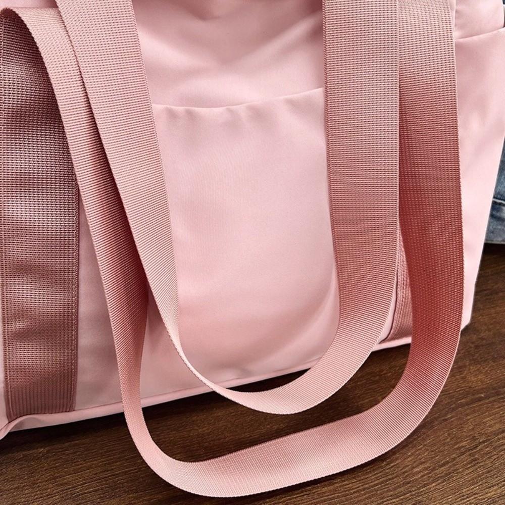 Solid Color Shoulder Bag Large Capacity Handbag Durable Travel Bag  College Student