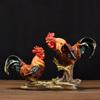 NORTHEUINS Realistic Rooster Resin Handicraft Ornaments Outdoor Garden Courtyard Decoration Ranch Home Micro Landscape Objects