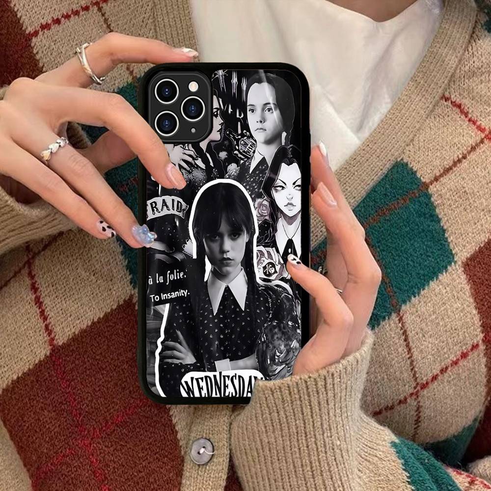 Custodia per Telefono MOVIE W-Wednesday Per Iphone 16 15 14 13 12 11 Pro Max Plus Antiurto TPU+PC Custodia Rigida