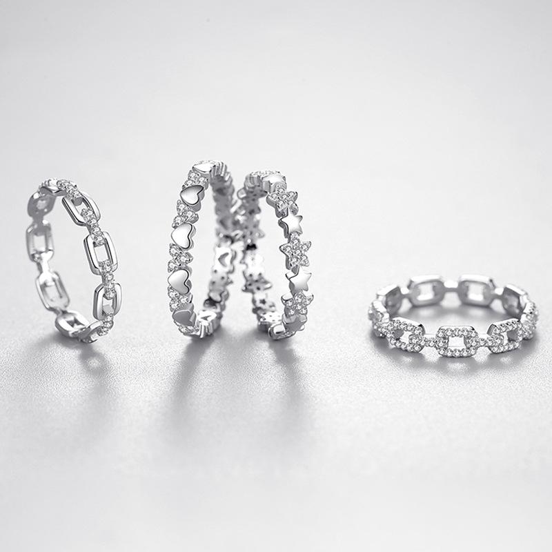 Ada Schmuck Bleifreier Zirkonia Rhodinierte Damen Schmuck 925 Silber Damen Ring