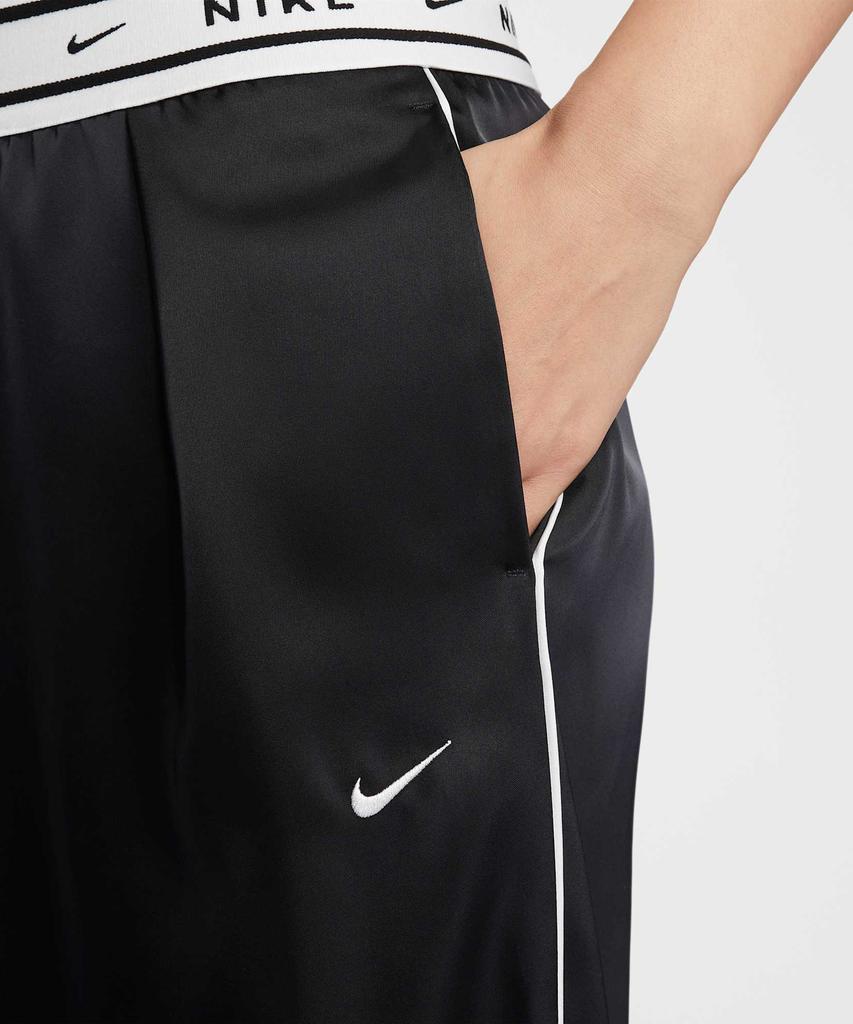 NIKE Sportswear Loose Fit Mid-Rise Satin Pants W - Black:Sale / Ih1327-010