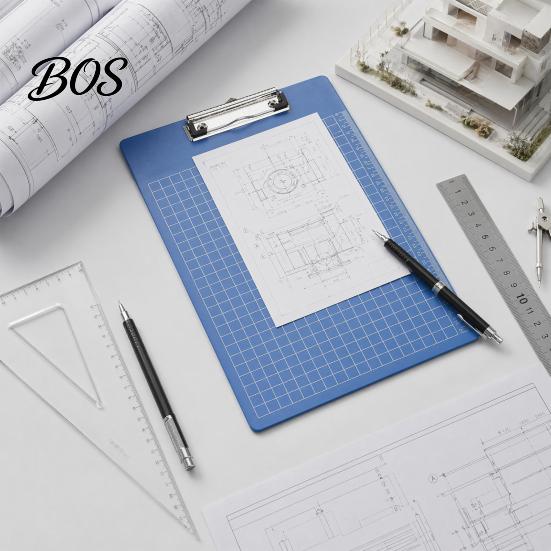 A4 Paper Clip Board File Folder, with Reinforced Metal And Clear Scale Ruler Clipboard Ruler, Portable Document Writing Pad, for Office School