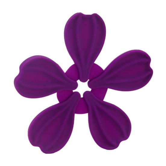 DYS Petal Shaped Coaster, Heat Resistant Silicone Mat, Non-Slip Dishwasher Safe Pot for Kitchen Dining Room