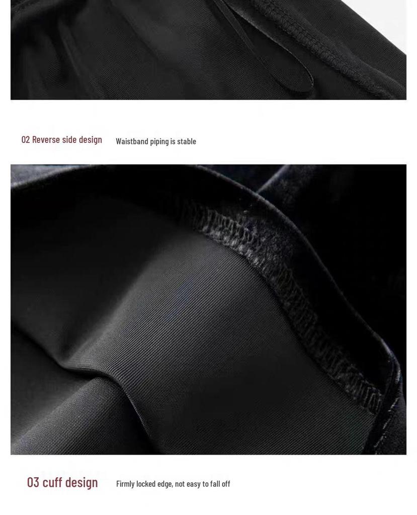 Women's High-Waist Golden Velvet Wide Leg Pants - Spring/Summer 2026 Collection