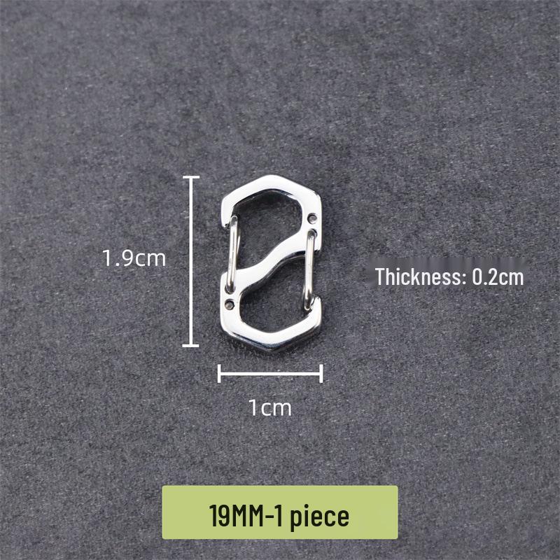 316 Stainless Steel Figure 8 Quick Release S-shaped Spring Buckle for Mini Keychain, Necklace, Bracelet - Adjustable Length.