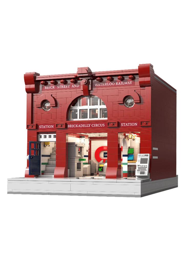 

Вид с улицы Лондонская станция метро Кирпичи Модель Дорожное движение Дом Ретро Архитектура Строительные блоки Игрушки Подарок