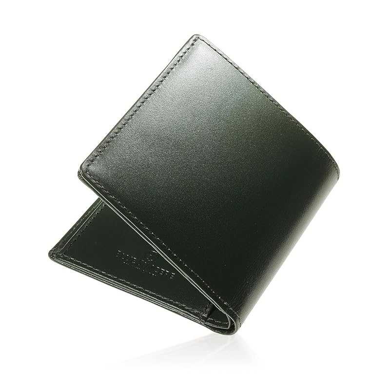 

[BLUE SINCERE] wallet men s bifold wallet genuine leather italian leather wallet small compact slim Thin with gift box / IHW1 (deep green)