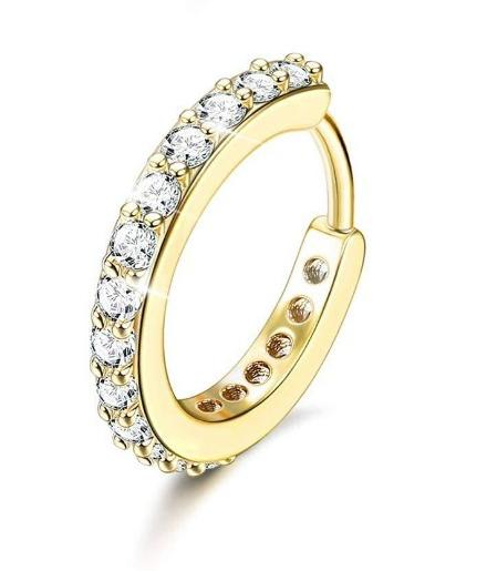 

Bobisty 1PC Stainless Steel Cartilage Ring Paved CZ Leaf Flower Crawler Nose Ear Cartilage Nose Ear Piercing Hoop Round&Nose Rings & Studs&Ears