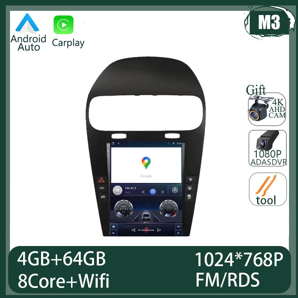 Car Radio Android 13 For Dodge Journey 2013 - 2016 Wireless Carplay Head Unit 2 Din Wifi 4G Car Radio Video Multimedia Player