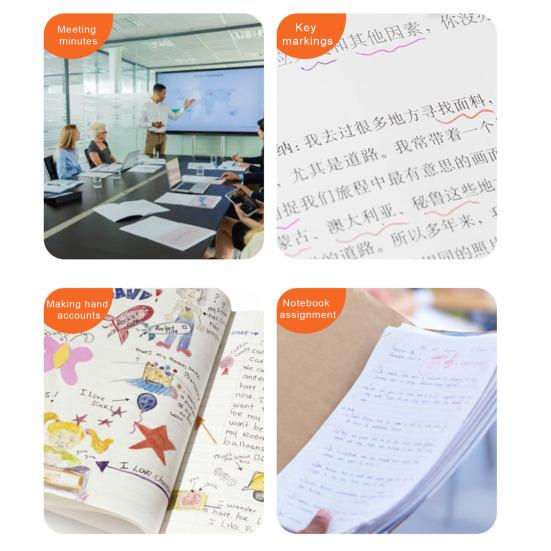 Geometric Deformation Gel Pen 0.5mm Fine Point Writing Pen with Silicone Grip Quick Dry Black Ink Pen Stationery