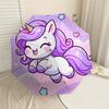 1PC Unicorn Cute Automatic Open/Close Umbrella with Windproof, 8-Rib Sturdy Canopy, Durable Ribs, Fashionable Design, Outdoor Accessory, Fun Prin, Hol